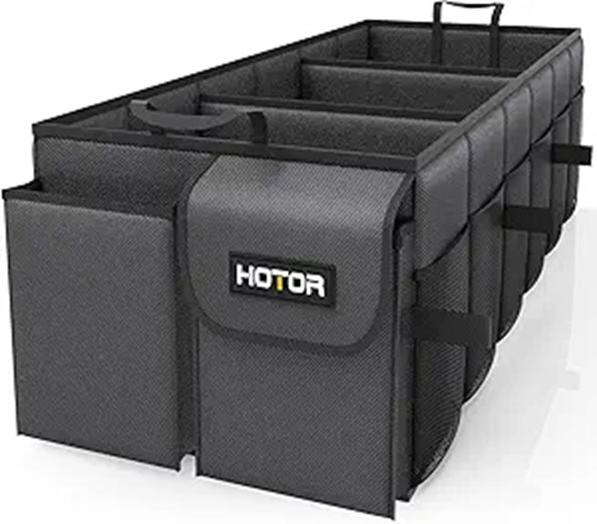 HOTOR Foldable Car Trunk Organizer with 3 Compartments
