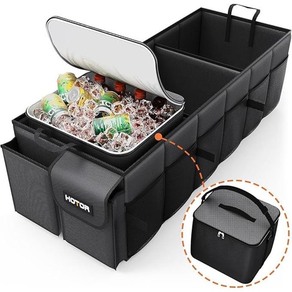 HOTOR Foldable Car Trunk Organizer with Cooler