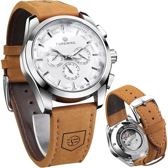 FORSINING Men's Transparent Luxury Mechanical Skeleton Watch