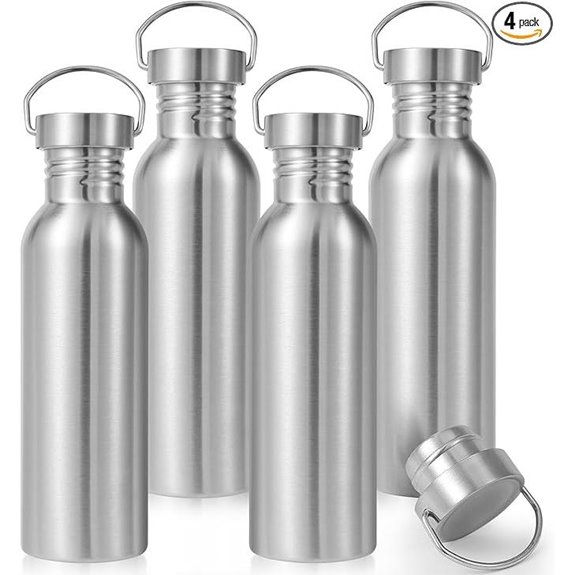 Volhoply 26oz Stainless Steel Water Bottle 4 Pack