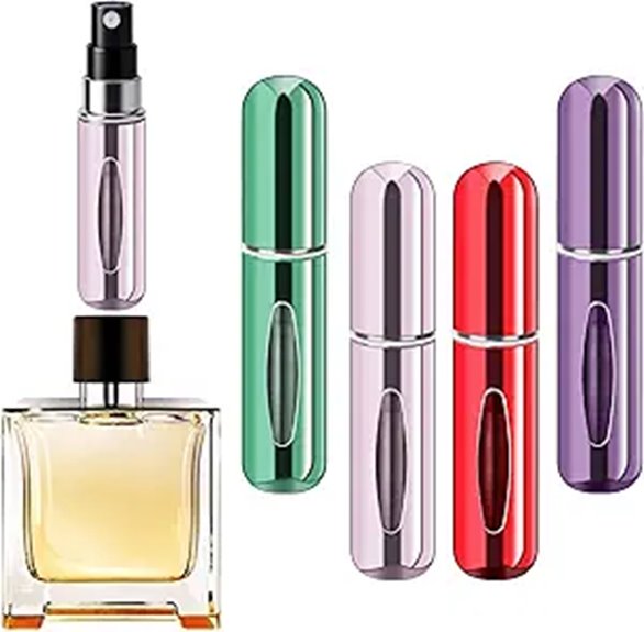 Refillable Travel Perfume Atomizer Set (4 Pack)