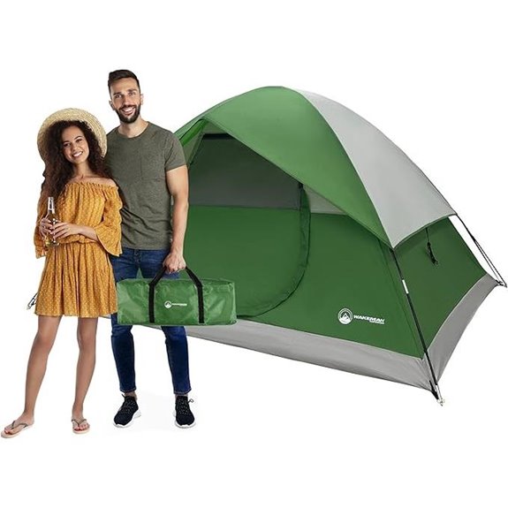 4-Person Camping Tent with Rainfly and Carrying Bag
