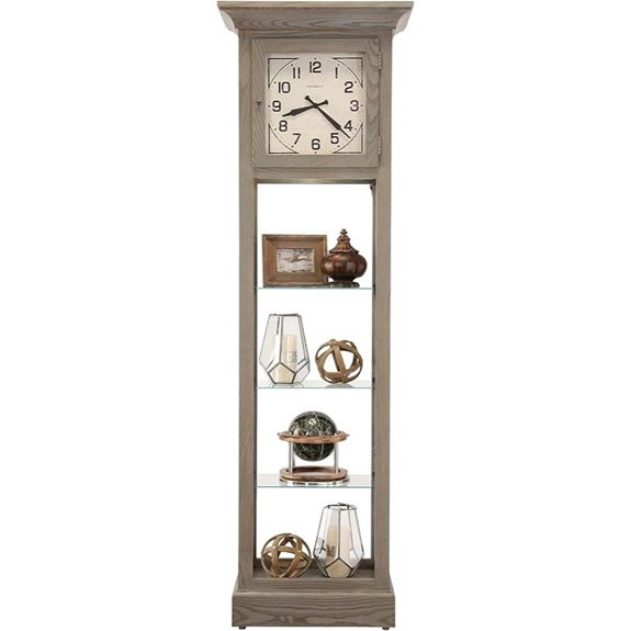Howard Miller Frank Floor Clock with Chimes and Shelves