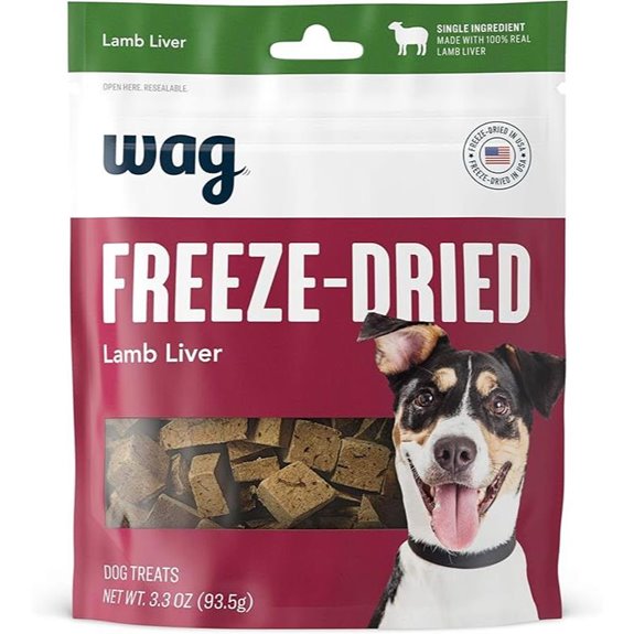 Wag Freeze-Dried Lamb Liver Dog Treats (3.3oz)