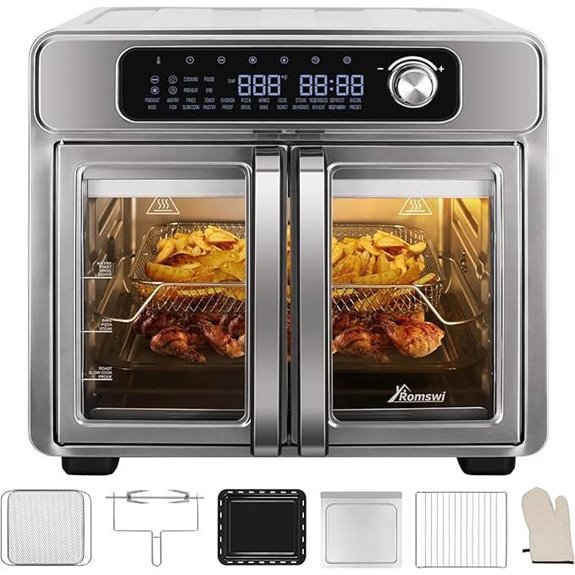Romswi 26QT French Door Air Fryer & Toaster Oven