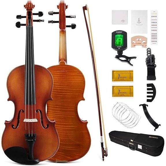 PHOENIX 4/4 Full Size Beginner Violin Set