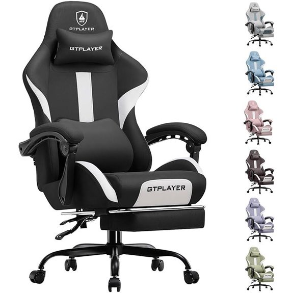 GTRACING Gaming Chair with Foot Rest & Lumbar
