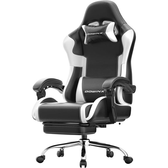 Dowinx Ergonomic Gaming Chair with Footrest and Lumbar