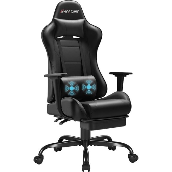 Homall Gaming Chair with Footrest and Lumbar Support