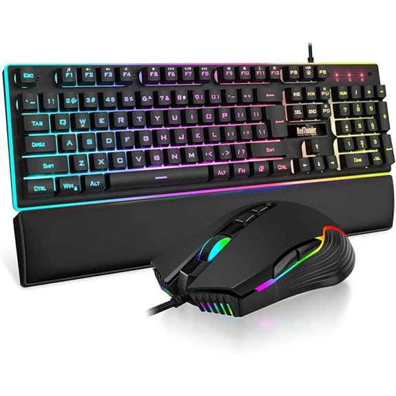 RedThunder Gaming Keyboard Mouse Wrist Rest Combo