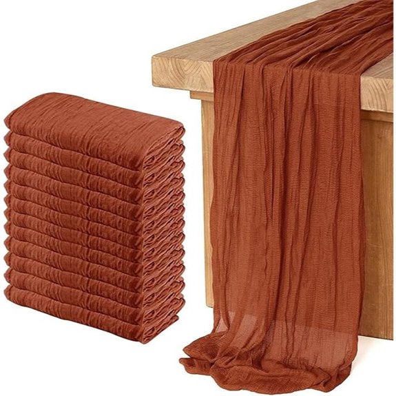 12-Pack Gauze Cheesecloth Wedding Table Runners