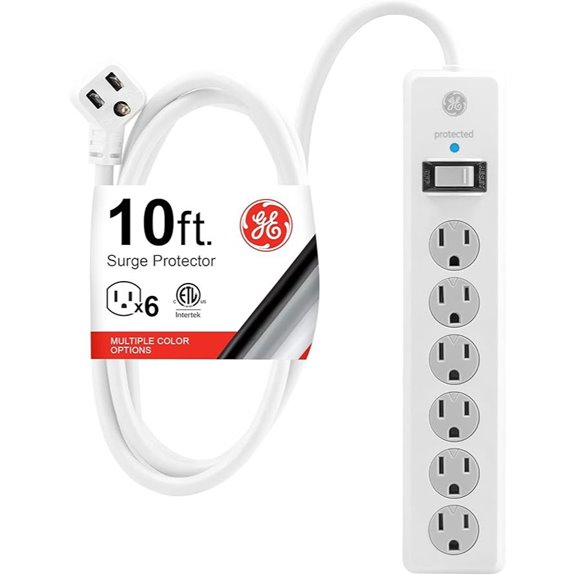 GE Surge Protector Power Strip with 6 Outlets