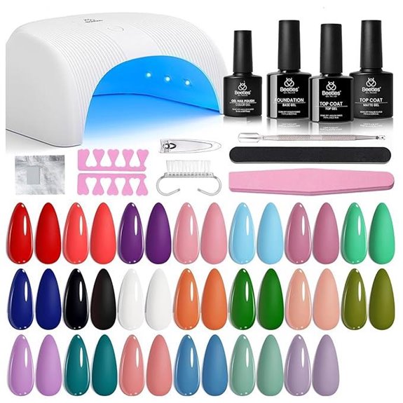 Beetles Gel Nail Polish Kit with UV Light