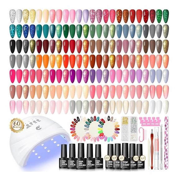 COSCELIA Gel Nail Polish Kit with UV Light (60PC)