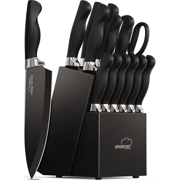 Amorston 15-Piece German Stainless Steel Knife Set