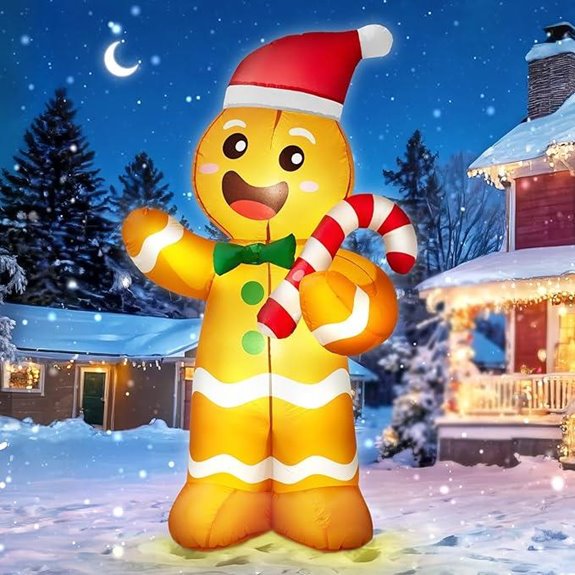 5FT Christmas Gingerbread Inflatable with LED Light