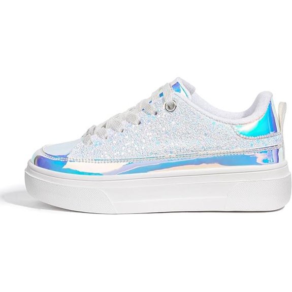 Lucky Step Glitter Platform Sneakers for Women
