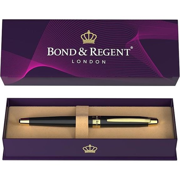 Bond & Regent Gold & Black Rollerball Pen