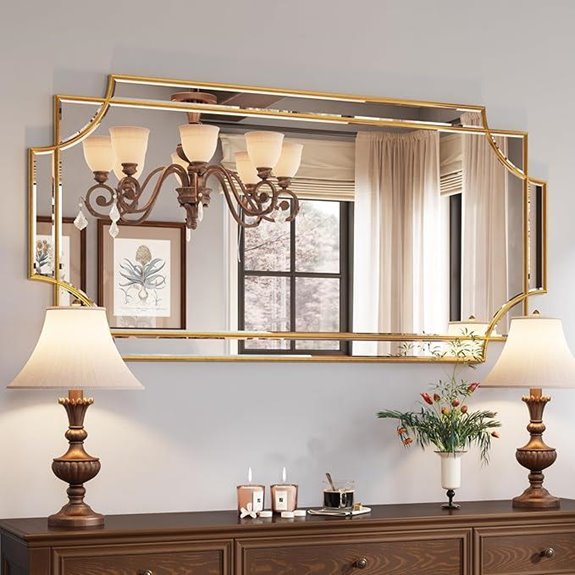 Kelly Miller Gold Beveled Full-Length Wall Mirror