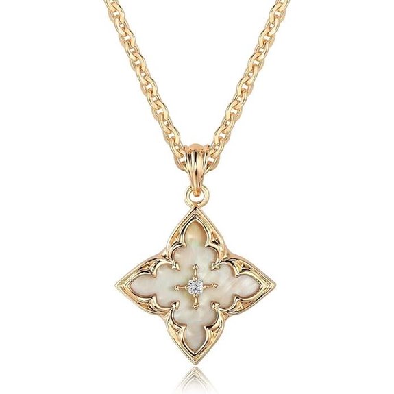 Fettero Gold Clover Necklace for Women