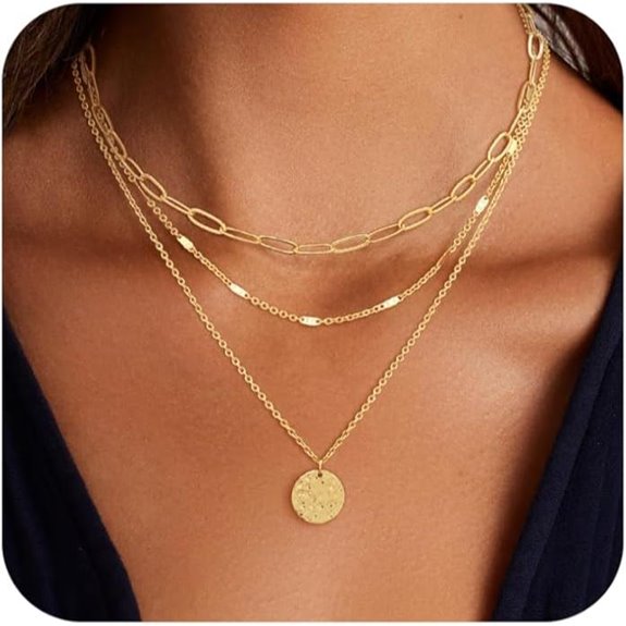 Layered 14K Gold Necklace Set for Women