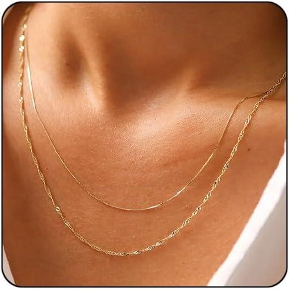 Elegance 11 Gold Layered Necklace Set for Women