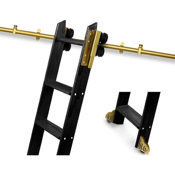 Gold Library Ladder Hardware Kit (3.9FT Telescopic Slider)