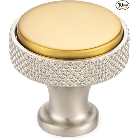 KOOFIZO 10 Pack Gold & Nickel Cabinet Knobs