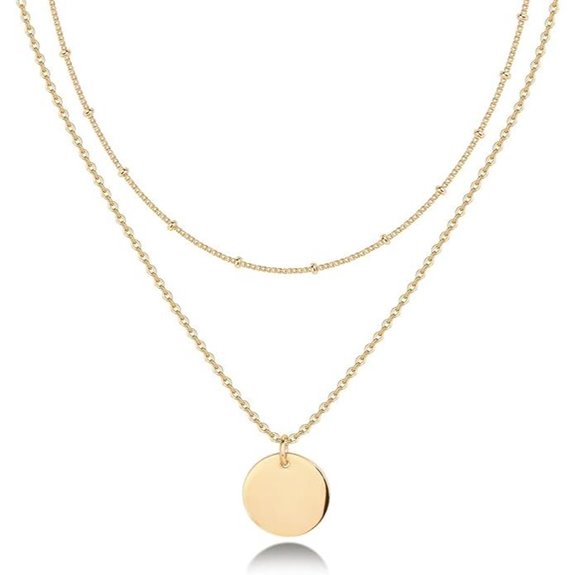 PAVOI Gold Plated Layering Necklaces with Pendants