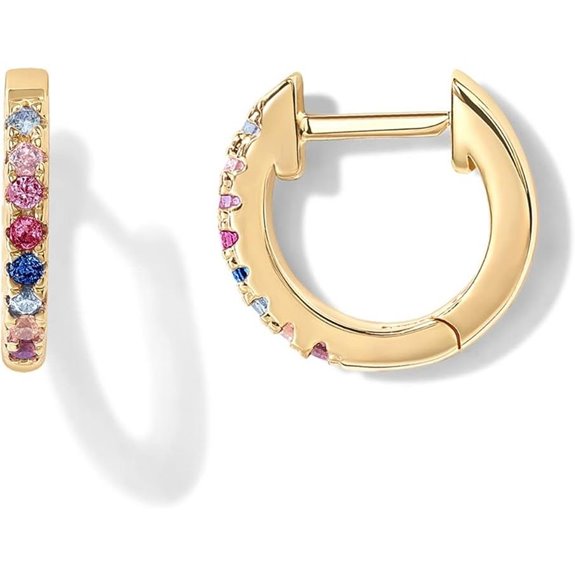 PAVOI 14K Gold Plated Sterling Silver Huggie Earrings