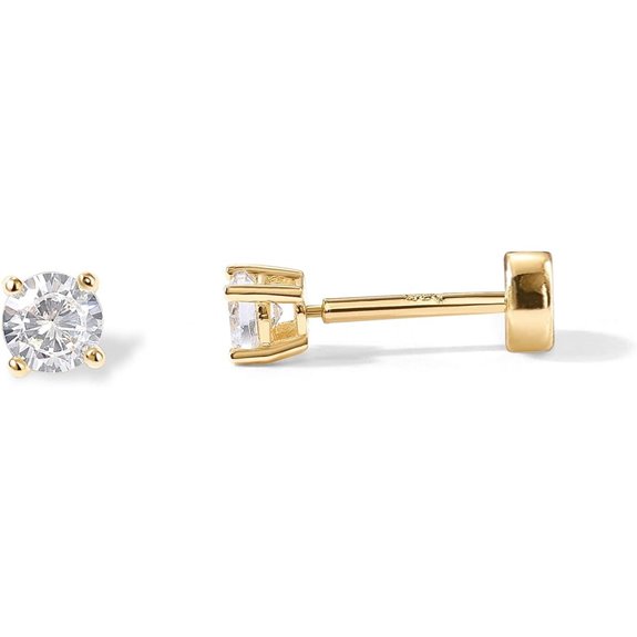 PAVOI 14K Gold Plated Sterling Silver Zirconia Earrings