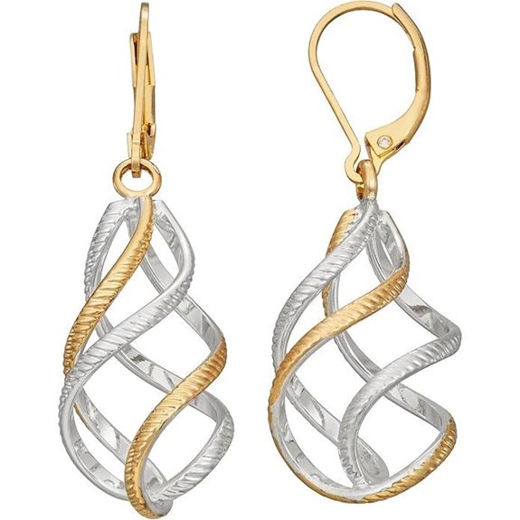 Napier Gold & Silver Mixed Metal Drop Earrings