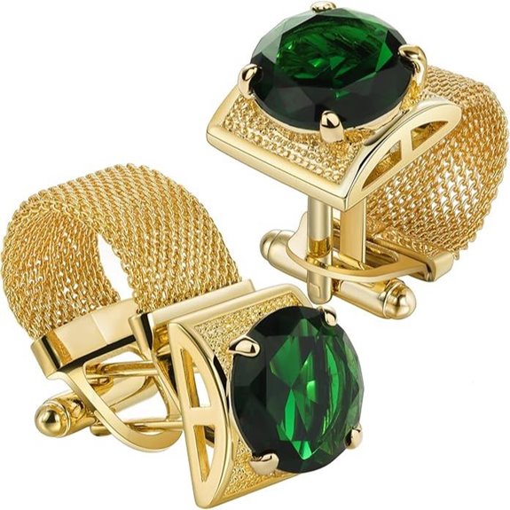 HAWSON Mens Cufflinks with Chain Gold Tone Accessories