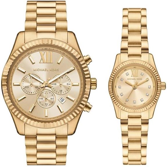 Michael Kors Lexington Gold-Tone Stainless Watch Set