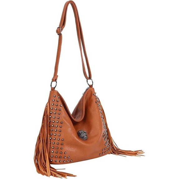 goth fringe crossbody bag