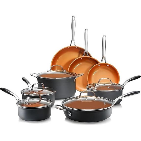 GOTHAM STEEL 13-Piece Nonstick Ceramic Cookware Set