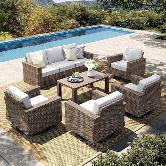 HERA'S HOUSE 6-Piece Outdoor Wicker Conversation Set