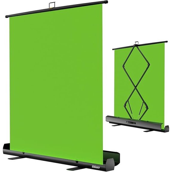 green collapsible chroma backdrop