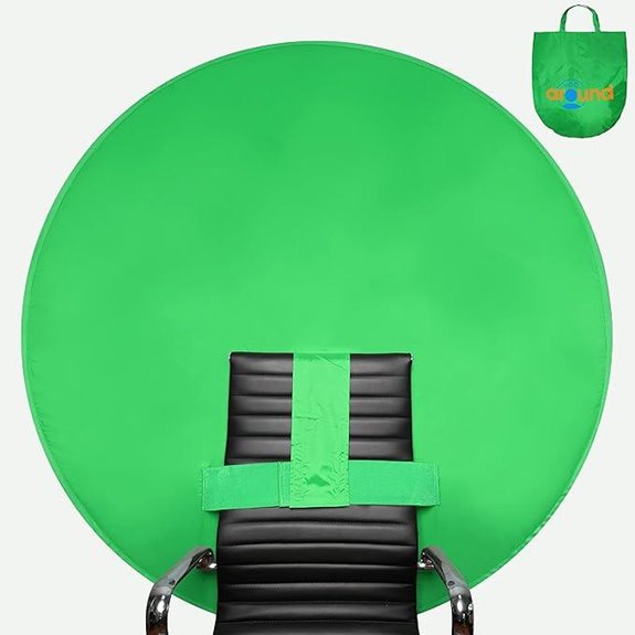 green collapsible webcam backdrop