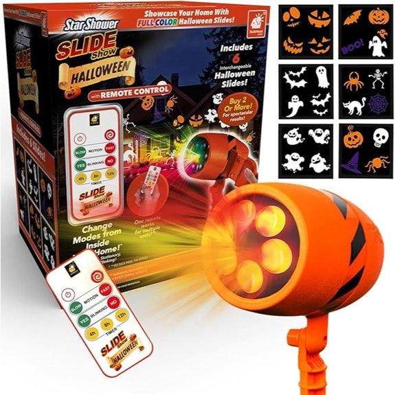Star Shower Halloween LED Projector with Slides