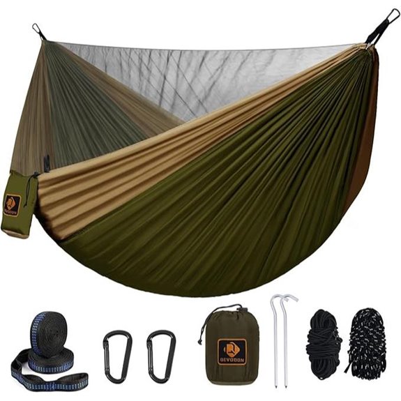 Camping Hammock with Mosquito Net and Tree Straps