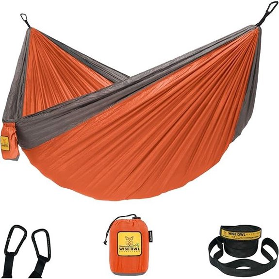 Wise Owl Camping Hammock with Tree Straps