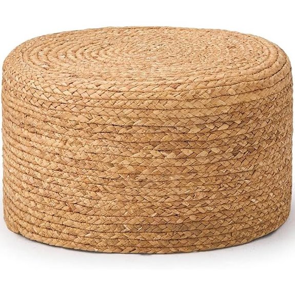 Wimarsbon Natural Hand-Knitted Round Pouf Ottoman