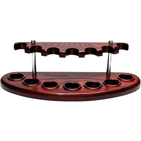 Handmade Ash-Tree Tobacco Pipe Stand for 7 Pipes