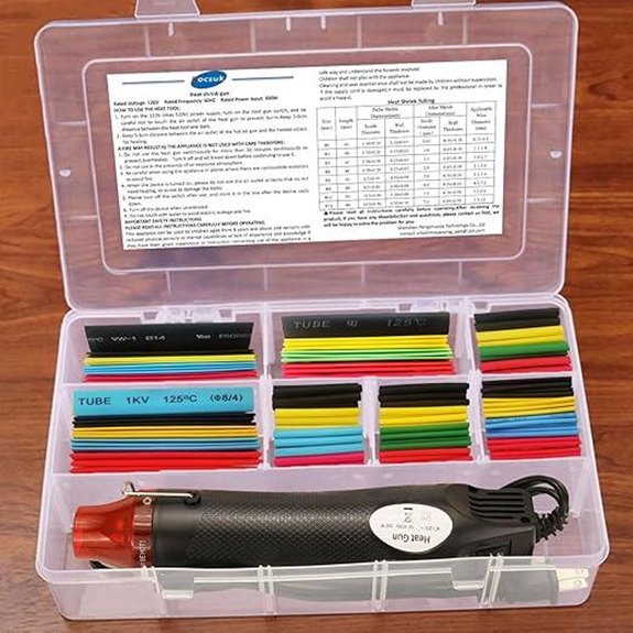 Wire Heat Shrink Tubing Kit with Mini Heat Gun