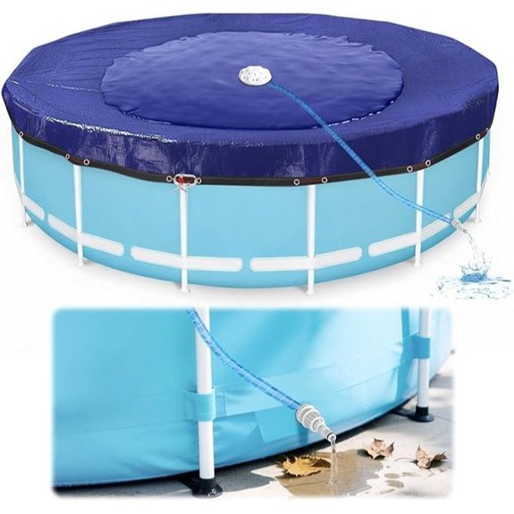 24 Ft Heavy-Duty Pool Cover with Siphon Drain