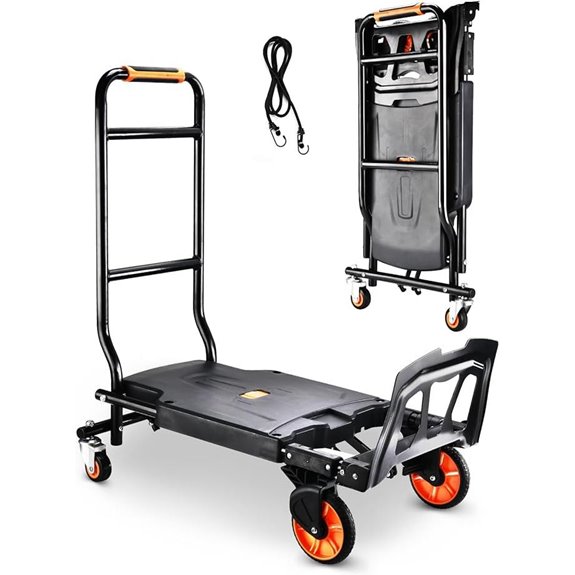 Heavy Duty Folding Hand Truck with 500lbs Capacity