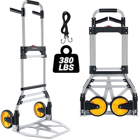 380 LB Capacity Folding Hand Truck with Telescoping Handle