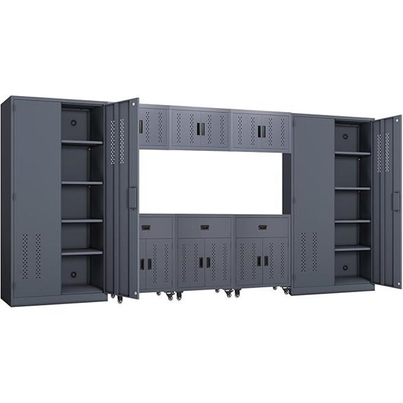 Garage Storage Cabinet System 8 PCS Heavy Duty Metal