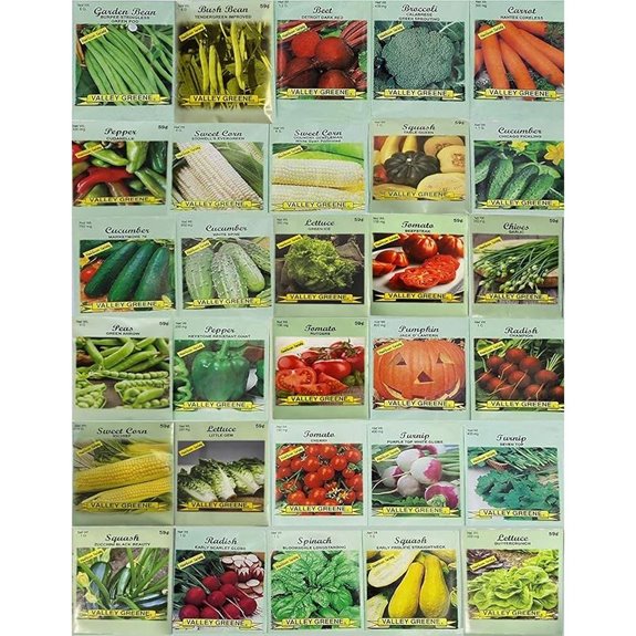 30 Pack Heirloom Vegetable Garden Seeds Non-GMO